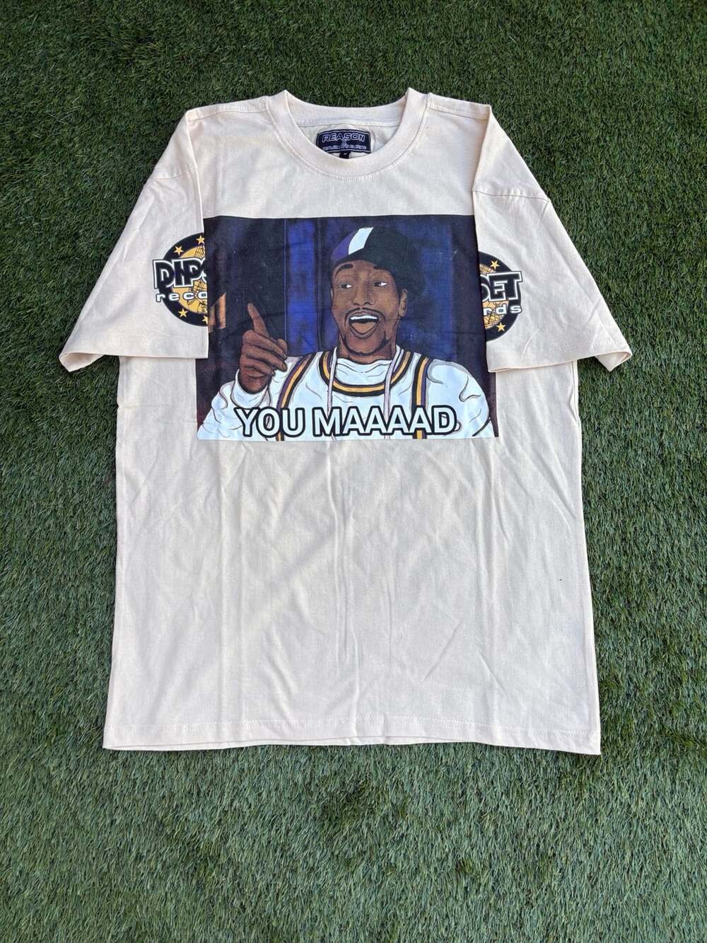 Reason x The Diplomats You Mad T-Shirt Size M Tan Dipset Cam'ron